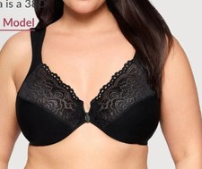 Glamorise Front Closure Posture Back WonderWire Lace Bra 46G Style 1255