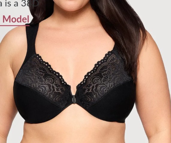 Glamorise Front-Closure Posture Back WonderWire Lace Bra