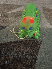 Leap Frog Alphabet Pal Pull Along Talking Musical Caterpillar 2007 Green Tested