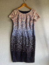 Talbots Dress Womens 10 Floral Print Sheath Midi Bodycon Boho Feminine Career