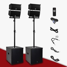 PRORECK CLUB 6000 DJ Speaker System Line Array Bluetooth Subwoofer 15'' 6000W