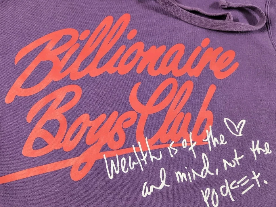 Billionaire 男孩俱乐部连帽衫“财富属于 ❤️ And Mind,而不是口袋”Med — 第 2/4 张图片