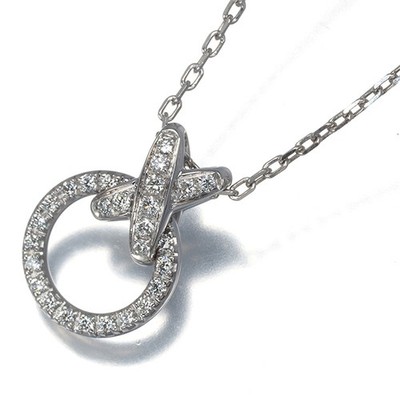 Auth CHAUMET Necklace Diamond Premiers Liens Jeux de Liens 18K 750 White Gold