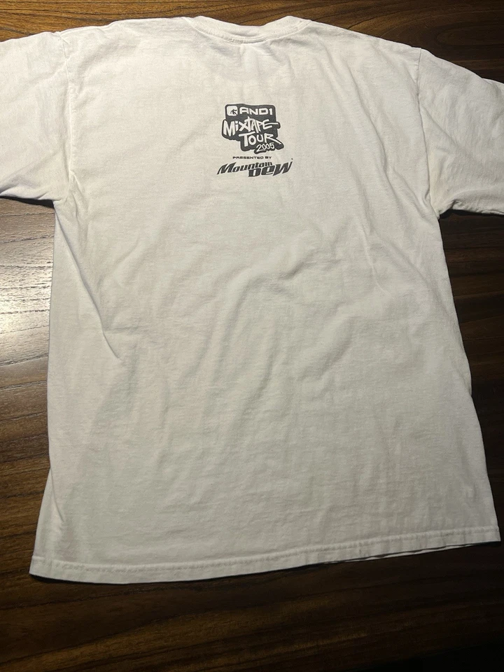 Camiseta De Colección 2005 And1 Rara Para Hombre Grande Blanca Baloncesto Mixtape Tour Hip Hop Foto 3 de 4