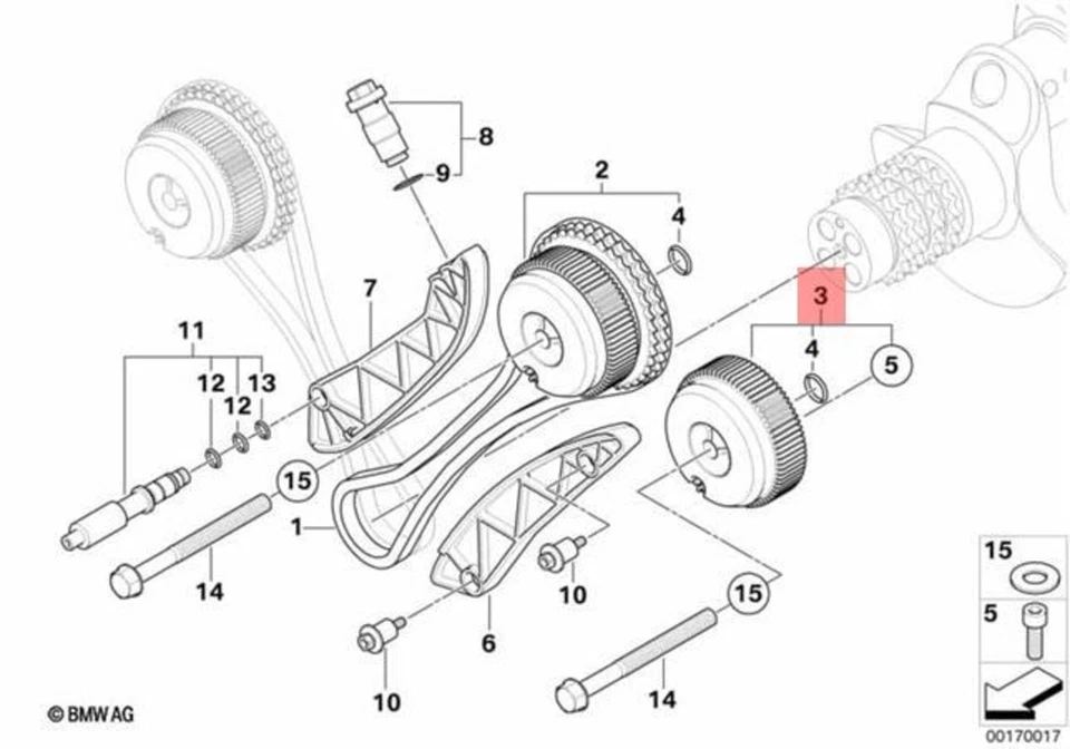 Árbol de levas unidad de ajuste original BMW M3 M3 CRT E90 E92 E93 11367841117 Foto 2 de 4