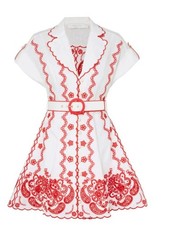 BNWT Zimmermann LUCKY EMBROIDERED MINi DRESS SIZE 2