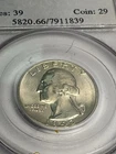 1943 25c Washington Silver Quarter - Beautiful Coin Great Luster - PCGS MS66