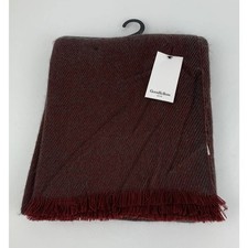 Goodfellow  Co Striped Burgundy Fringe Scarf. Men's One Size