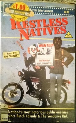 Restless Natives ex-rental Big Box VHS Video Music By Big Country Scottish Film