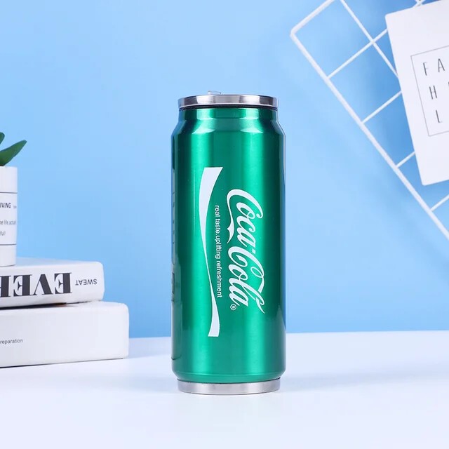 500ML Stainless Steel Coca Cola Thermos Insulated Water Bottle Travel Mug Cup