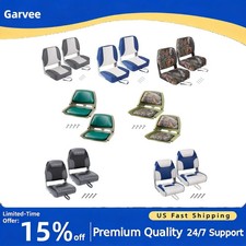 Low Back 2pk Fold Boat Seats Thick Sponge Weatherproof Captain Chairs for Cruise