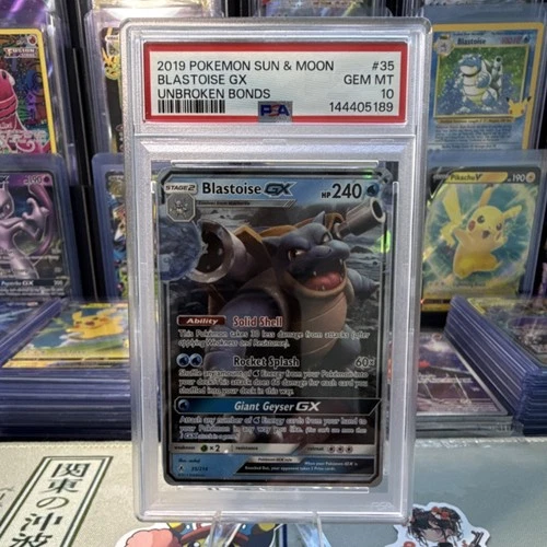 Pokemon Company Blastoise GX 35/214 Unbroken Bonds Holo Ultra Rare PSA 10 240HP