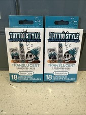 Tattoo Style Waterproof Bandages Brand New 2 Boxes 18 Count Each Smart Care