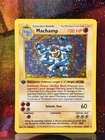 Pokémon TCG Machamp 1st Edition  Shadowless Base Set heat press damage