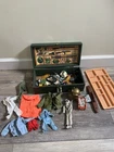 Vintage GI JOE Wooden Storage Box + Accessories