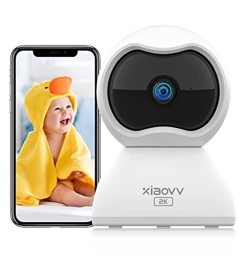 Security Camera Indoor Wireless - XIAOVV Upgrade 2K WiFi Camera IndoorMotion A-image