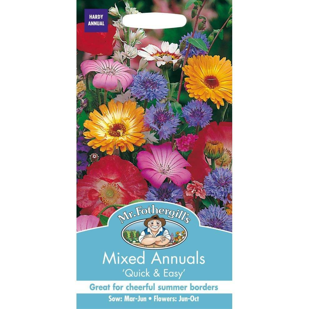 Mr Fothergills Colourful Mixture Pretty Garden Flowers Mixed Annuals Seeds