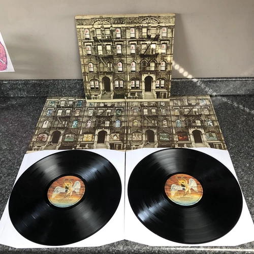 2 LP VINYL LED ZEPPELIN PHYSICAL GRAFFITI SSK 89400 UK 1ST PRESS 1975 VG+/EX-