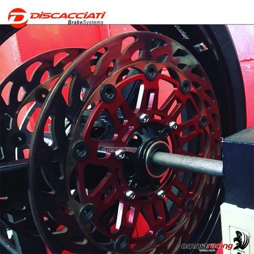 Pair of front floating discs Discacciati light D 296mm red for Honda VFR800 - Picture 3 of 5