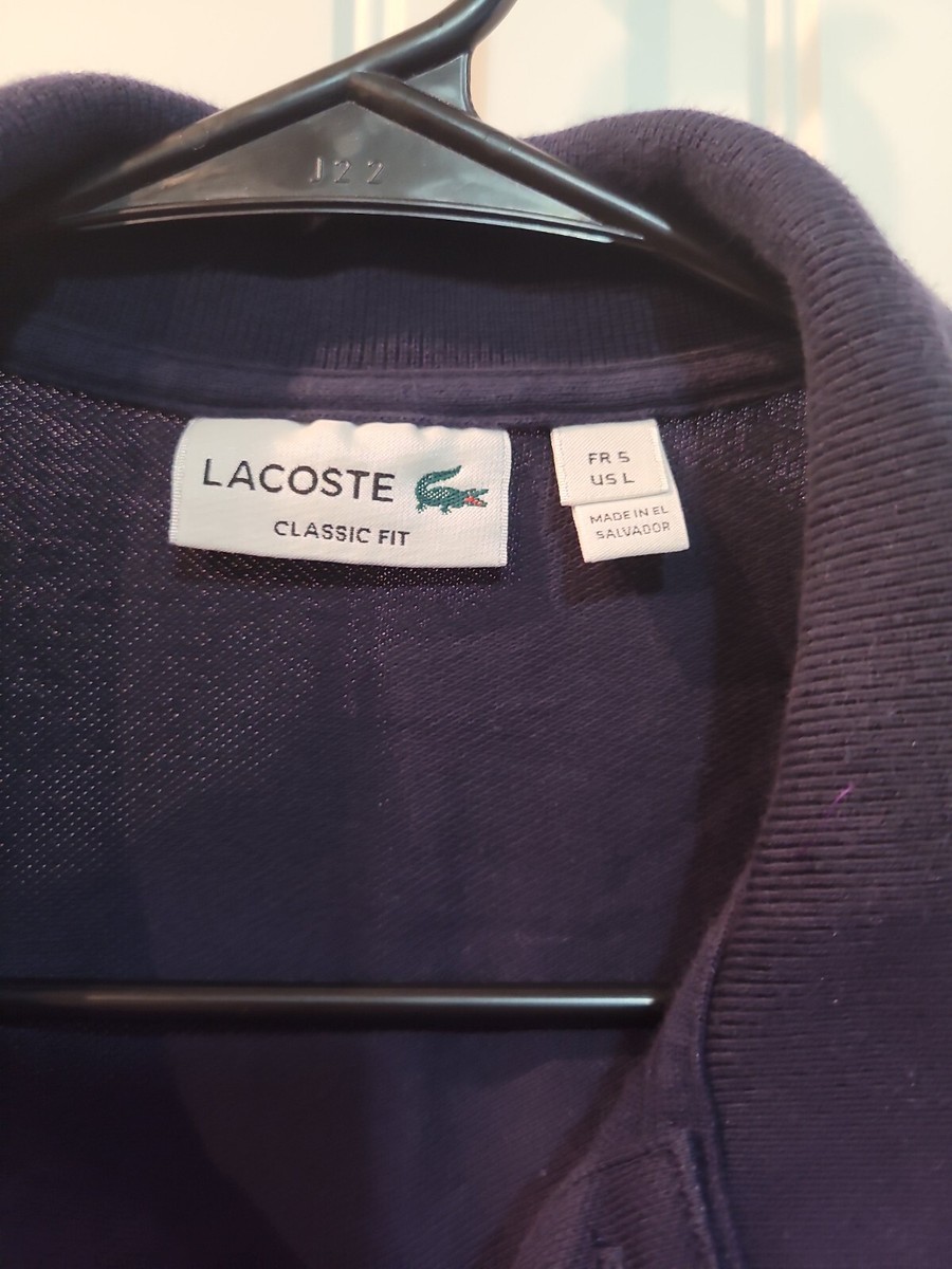 ラコステ ポロシャツ ネイビー FR 5 CLASSIC FIT US M/L Lacoste Sport Men's Size FR5/US Large Polo Shirt Ultra Dry