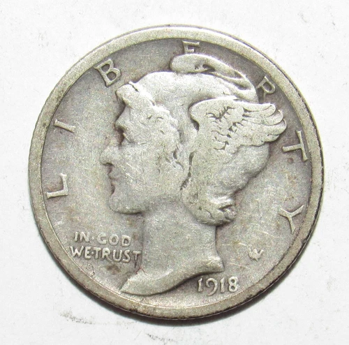 1918 S Mercury Dime FINE + (S29)