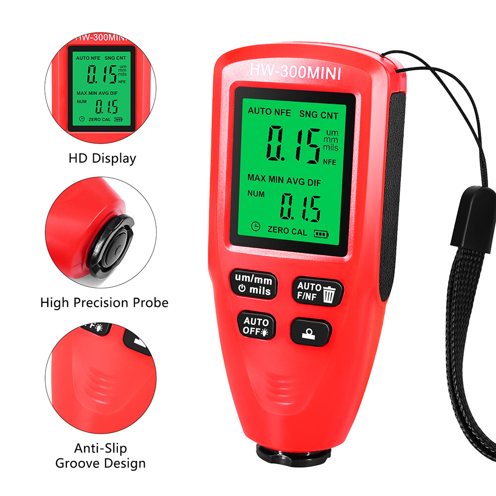 HW-300MINI Car Coating Thickness Measurer Digital Physical Measuring