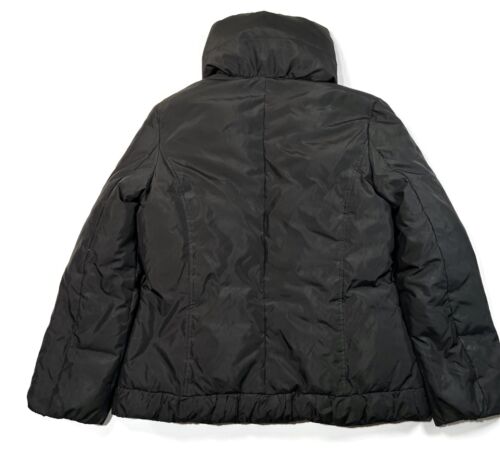 Via Spiga Puffer Down Coat Jacket Womens Large Black - Picture 2 of 8