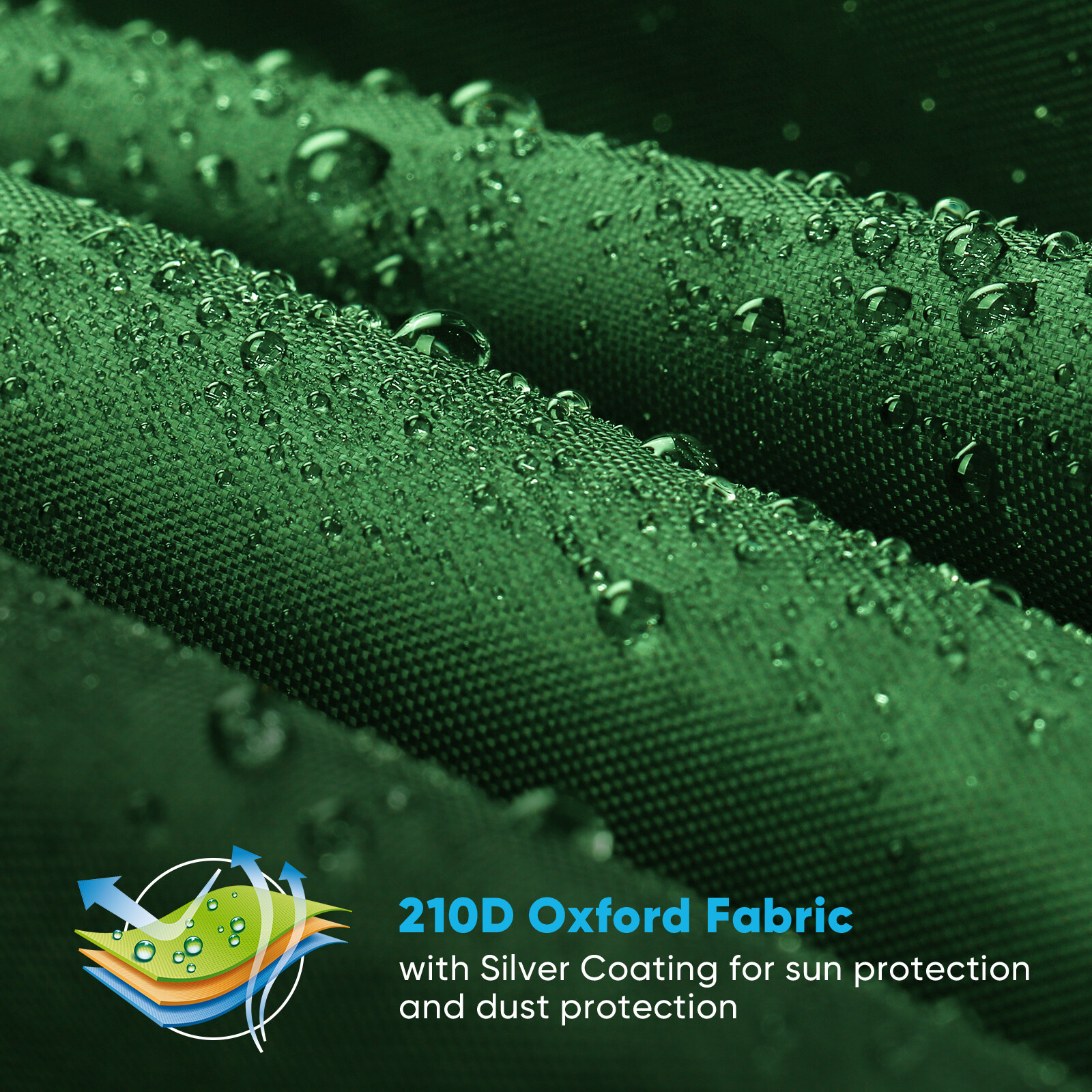 IBC Water Tank Cover 210D Heavy Duty Fit 1000L IBC Container UV Rain