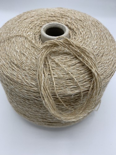 500 Gram Cone 50% Linen/50% Merino. 2/12nm Crochet/knit/crafts. Uk Spun. Natural - Picture 5 of 6