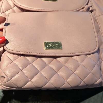 Luv Betsey Johnson Pink/Mueve Cat Backpack/Purse Silk-Lined  display picture 1