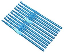 10 Pack Size J/10 Aluminum Crochet Hooks 6" Length 6mm Diameter Knitting