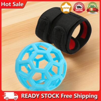 Golf Swing Trainer Ball Adjustable Wrist Sleeve Golf Training Aid (Blue)