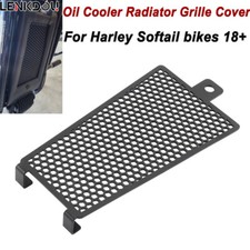 For Harley Oil Cooler Radiator Grille Cover Softail Slim Low Rider Fat Bob 18-24