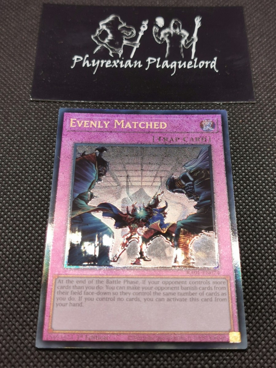 3 Carte Yu-Gi-Oh! EVENLY MATCHED RA01-EN074 1&deg; Edizione, Rara, Mint/Near Mint