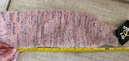 Girls Pink Fuzzy Sweater Cowl Neck Crop? School Fall Soft Youth 6/6X - Picture 8 of 9