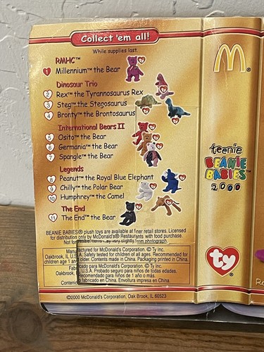 NEW RETIRED McDonald’s TY Millenium The Bear Beanie Baby Retired DOB Jan 1, 1999 - Picture 4 of 5