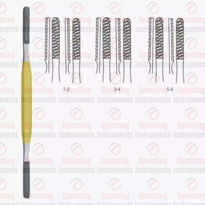 FOMON Raspatory, 8.14, Double Ended, Tungsten Carbide, # 1 Veary Fine & #2 Fine