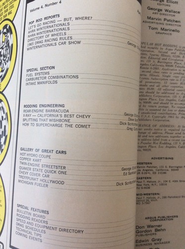 Popular Hot Rodding April 1965 Winternationals Special Edition Fuel Systems - Picture 8 of 12