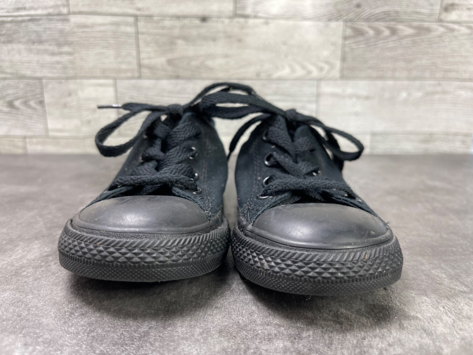 SAOLA scarpe converse all star ctas bambino 7 M sneakers stringate in tela nera