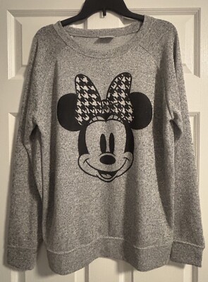 Disney s Mini Mouse Gray Light Knit Sweater   Size XL