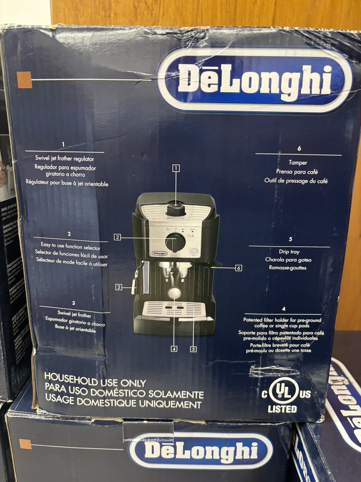 DeLonghi EC155M Espresso & cappuccino Machine 15 Bar Pump Black