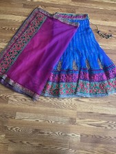 Indian Pakistani Girls Party Wear Wedding Ethnic Embroidered Lehenga Choli.