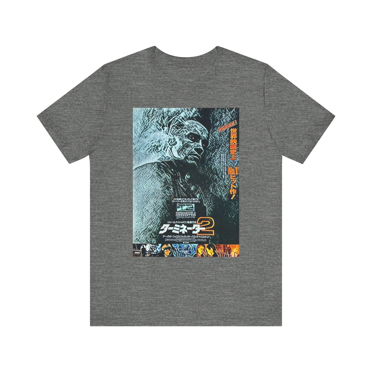 Terminator 2 Graphic Print Movie Crewneck Unisex Jersey Short 