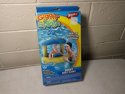NEW WHAM-O BABY SWIMMING POOL BOAT SEAT RAFT FLOAT TUBE Giggle n Splash w Shade