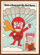 1975 Seagram's Gin Whiskey Vintage Print Ad/Poster 70s Man Cave Bar Art Decor