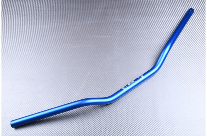 Guidon 22mm bleu extra low plat en aluminium haute résistance