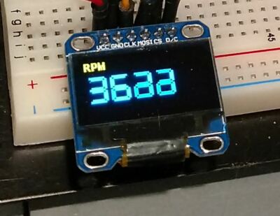 0.96'' 168x64 SPI OLED Display Blue Yellow SSD1306