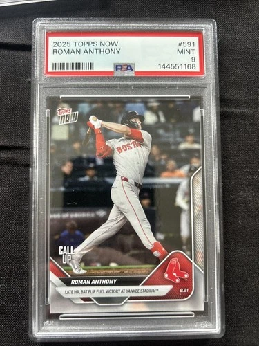 2025 Topps Now Roman Anthony #591 RC Rookie CALL-UP PR /4917 PSA 9 MINT