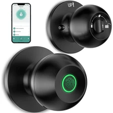 Fingerprint Door Lock - Smart Door Knob with App Smart Lock for Bedroom Door - K