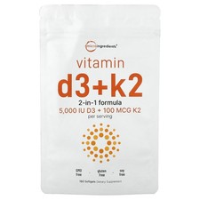 Vitamin D3  K2, 180 Softgels